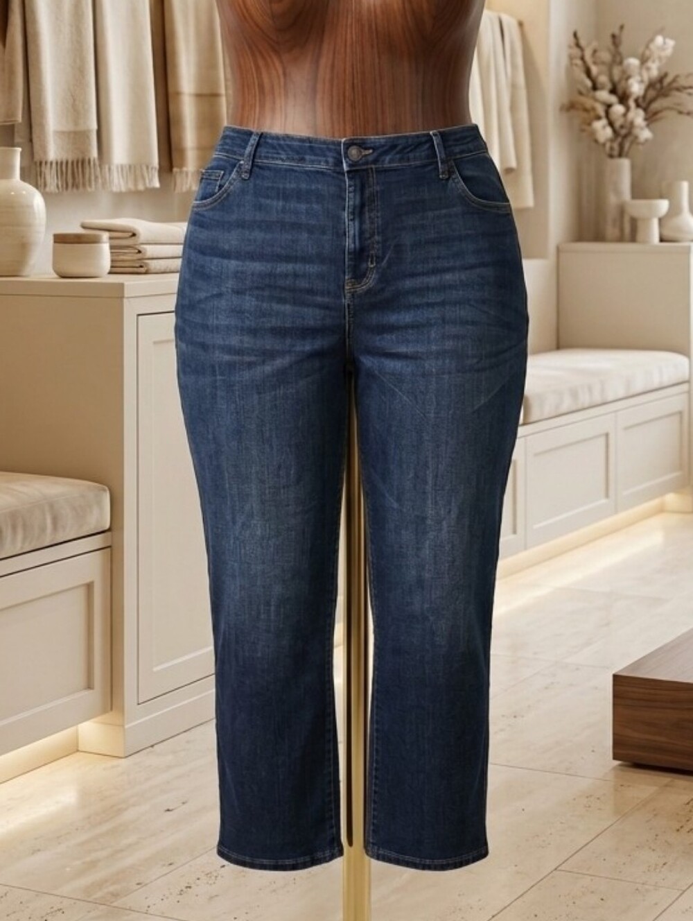 Sonoma Dark Wash Cropped Jeans Plus Size 22W Casual Denim Capri